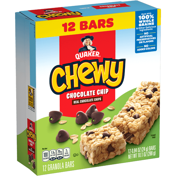 Bag of Quaker Chewy Chocolate Chip Granola Bars
